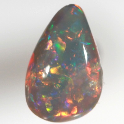 SOLID SEMI BLACK OPAL Bright sparkling red and blue